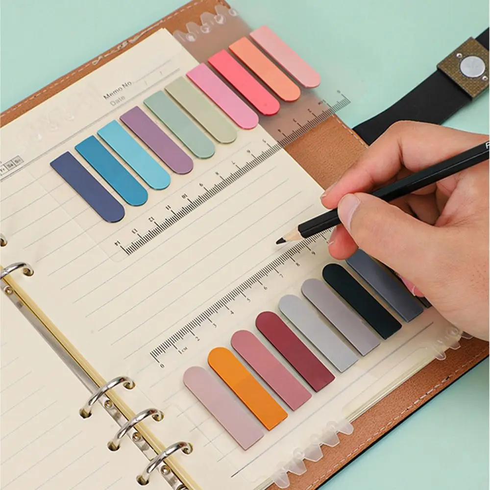 Sticky Strip Office Supplies Sticky Notes Tagging Stickers Label Bookmark Index Notes Paper Index Stickers with Ruler