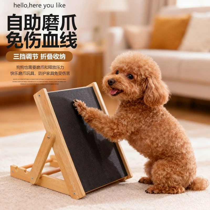 Vertical scratching post grinding claw resistant and non-falling crumbs foldable cat and dog climbing ladder oversized all