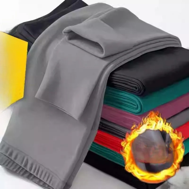 Thiened Fce Pantaloni da uomo in velluto per il tempo libero per sport invernali autunnali Pantaloni caldi dimagranti Pantaloni casual a gamba dritta resistenti all'usura