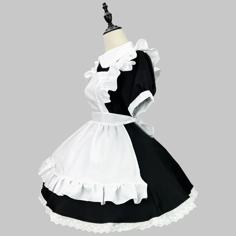 Coslan Classic Maid Anime Cosplay Costume Black White Plus Size Apron Maid Cat Girl Kawaii Japanese Outfits Party Princess Lolit