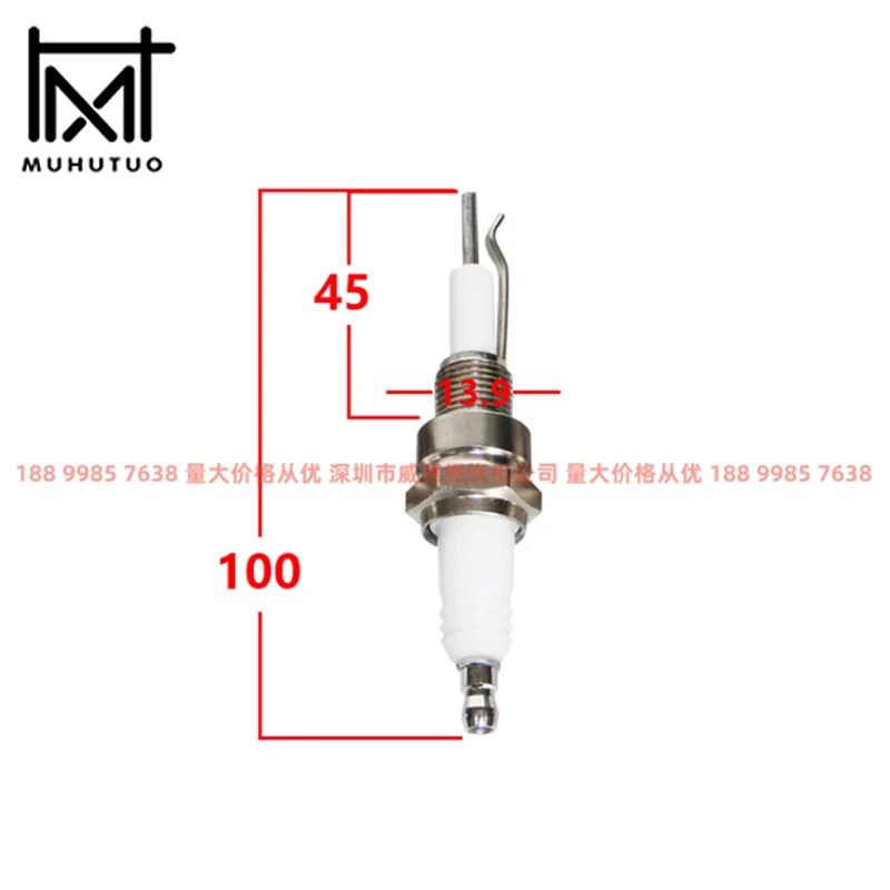 Combustion engine accessories, boiler head threaded ignition needle, electrode, ion rod