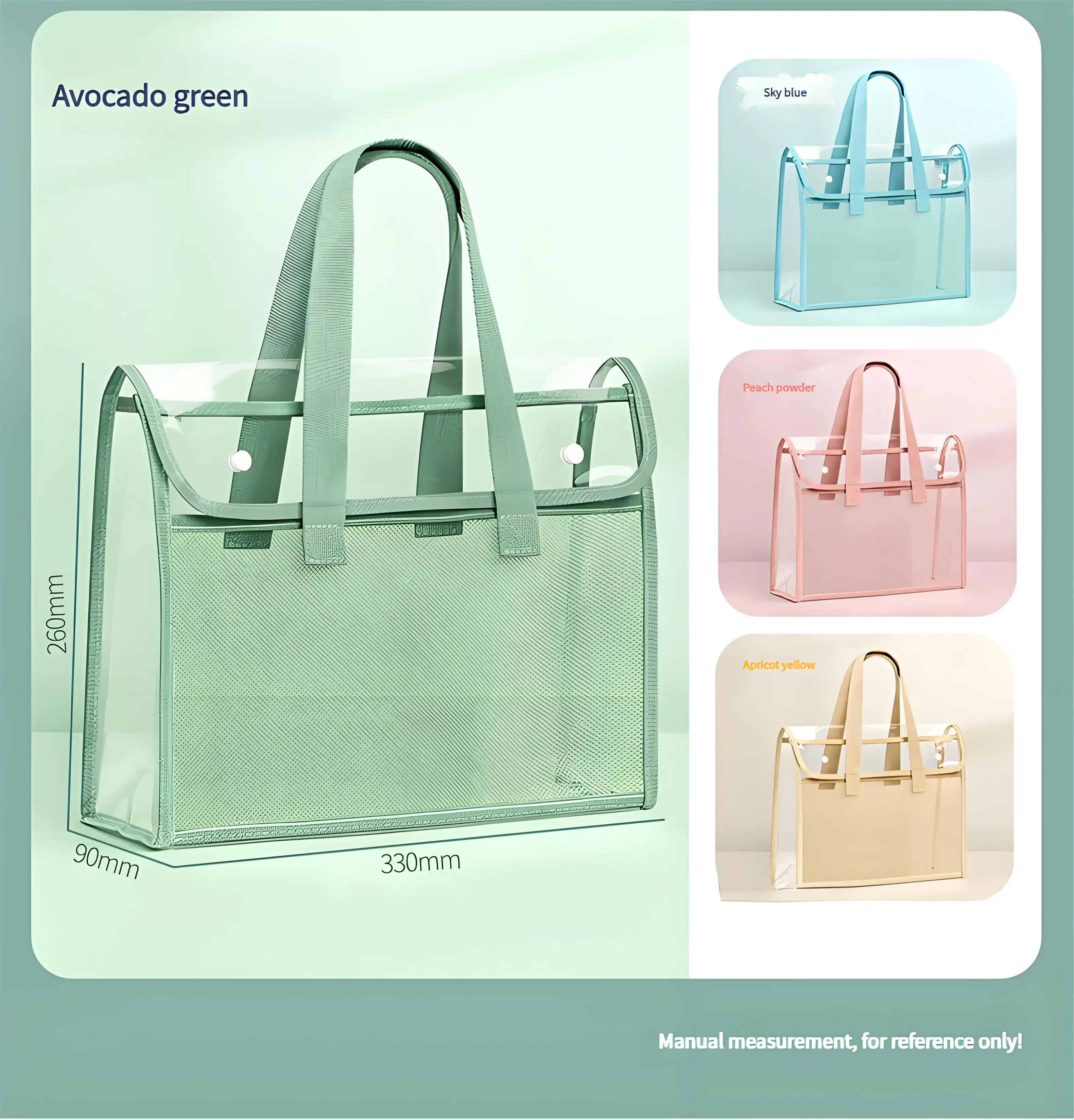 Cartella trasparente portatile Borsa per archiviazione di file espandibile portatile impermeabile Borsa per file autoadesiva per studenti tascabile Forniture per ufficio