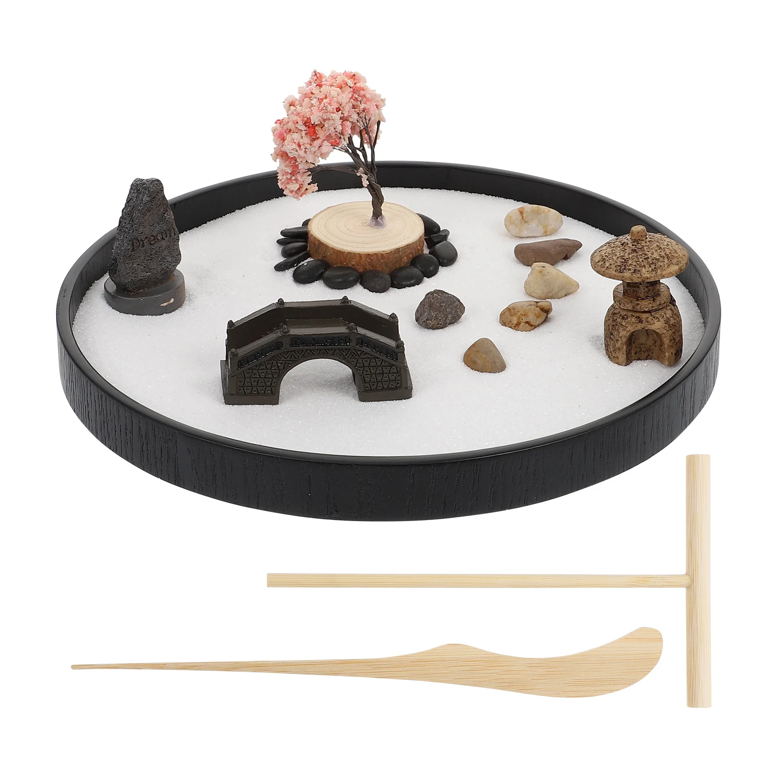 1 Zestaw Okrągłych Dekoracji z Piaskiem, Mikro Krajobraz, Ozdoby do Domu, Biura, na Biurko, Ogród Zen, Zrób To Sam, Dekoracja Stołu z Piaskiem, Basen do Zabawy