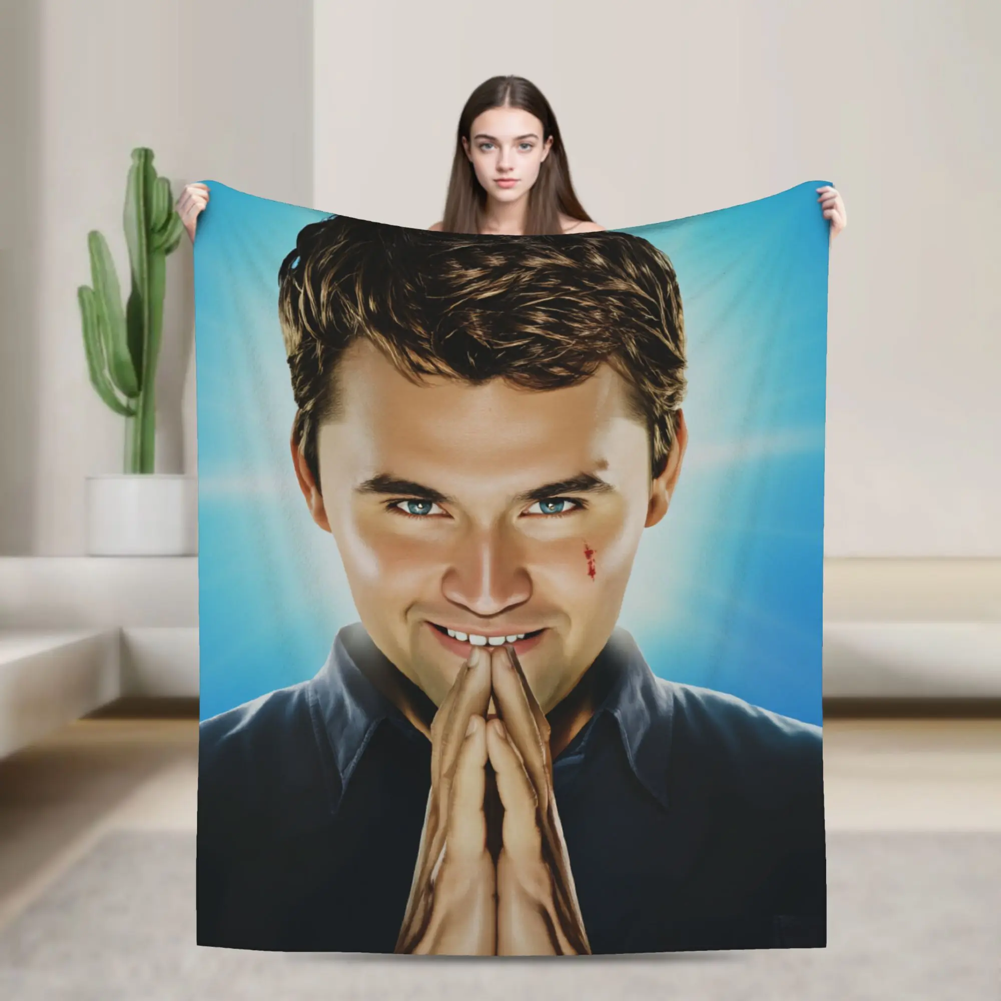 

Charlie Kirk Blankets Quality Super Soft Throw Blanket Winter Students Home Decor Comfortable Bedspread