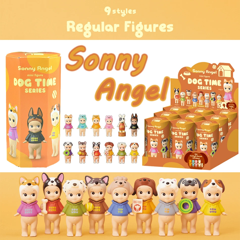 75Style Kawaii Sonny Angel Hippers Mini Figure Blind Box Dreaming DogTime Model Decoration Doll Fans Kid Christmas Birthday Gift