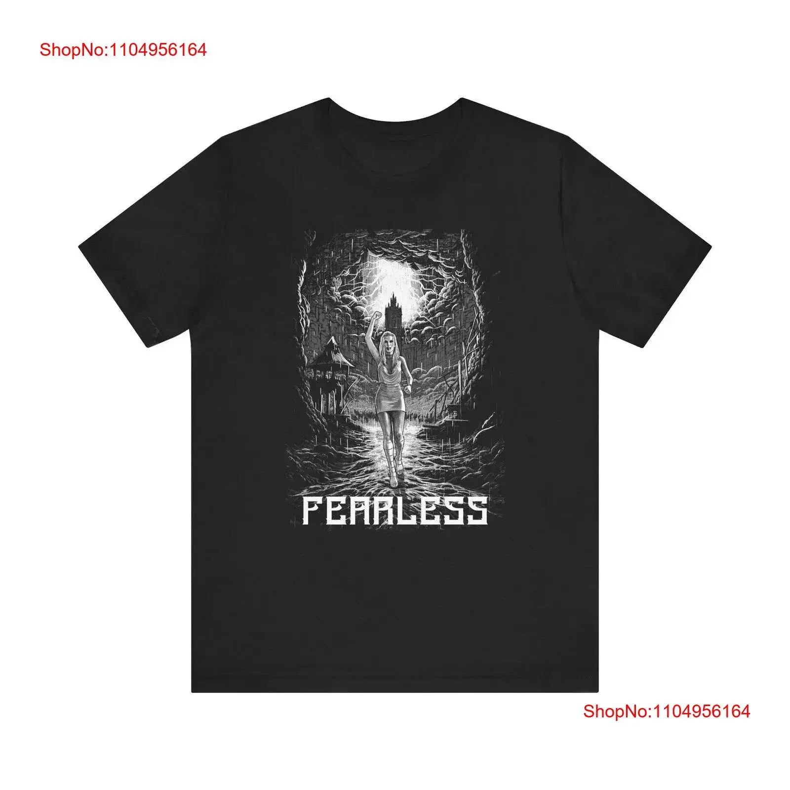 Sans peur blanc NO LYRIC mode ajustement t-shirt vintage lavé étiré streetwear graphique polyvalent élégant décontracté unisexe doux