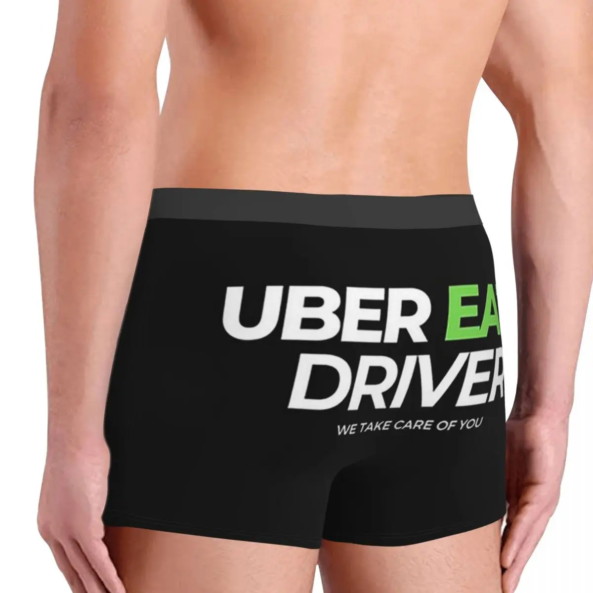 الملاكم السراويل السراويل Uber أكل سائق شعار توصيل الطعام سائق سراويل الذكور تهوية الملابس الداخلية ل أوم رجل صديقها هدية