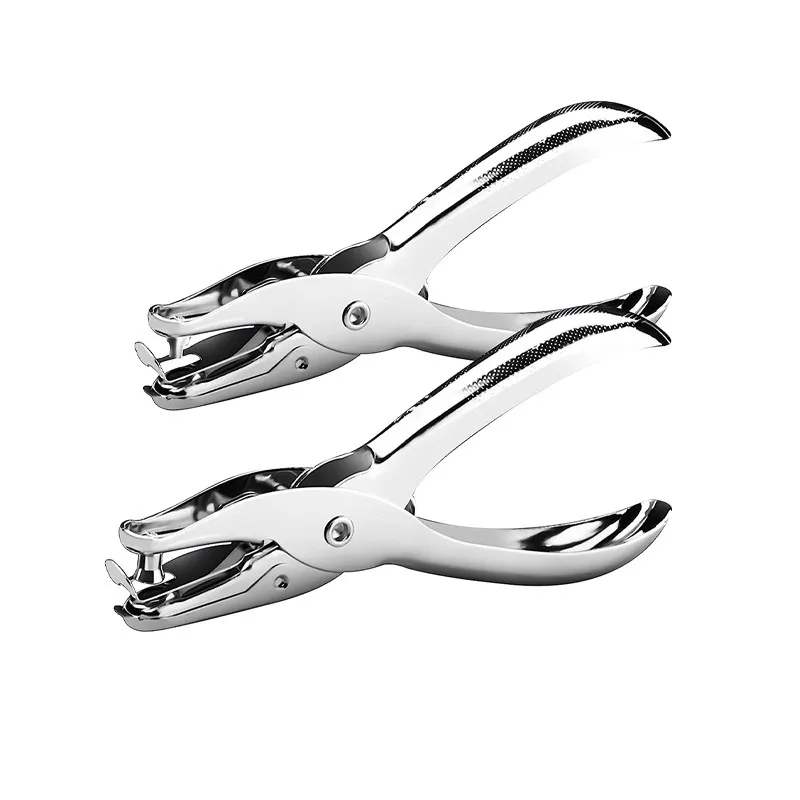 Single Hole Puncher Metal 3mm/6mm Pore Diameter Punch Pliers Scrapbooking Punches 1-8 Pages Paper Hole Puncher 