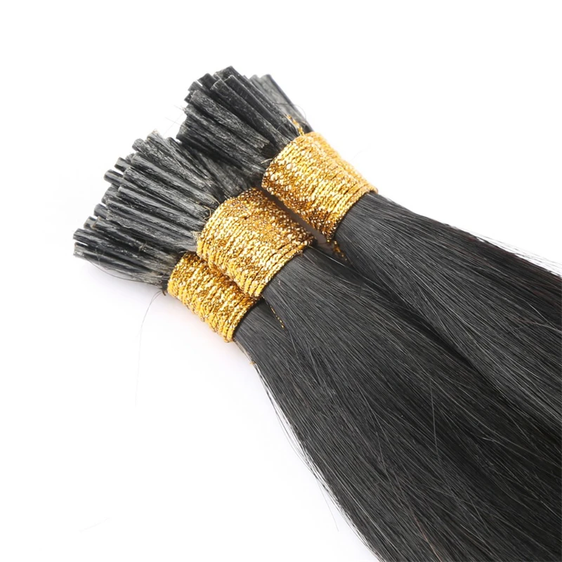 JF Double Drawn Straight Remy 100% Human Fusion Hair Nail I Tip Pre Bonded Keratin Capsules Remy Human Hair Extensions 12-28inch