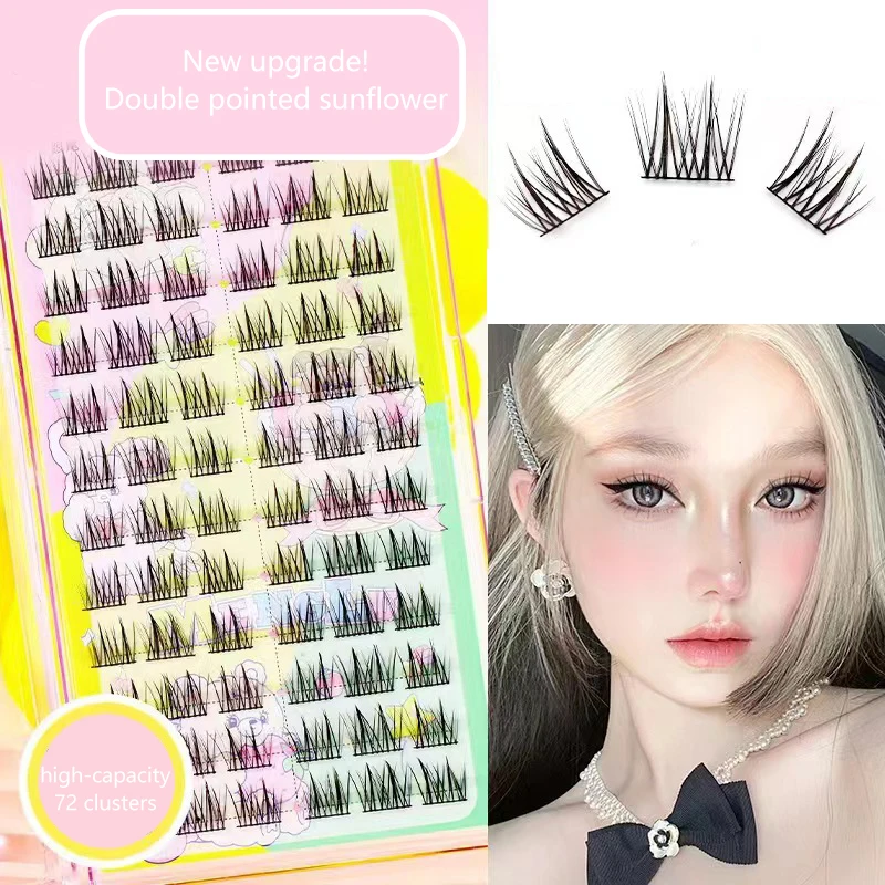 

DIY Clusters Eyelash Extension Mix Dovetail Individual Lashes Volume False Eyelashes Natural Segmented Eyelash Bundles Makeup