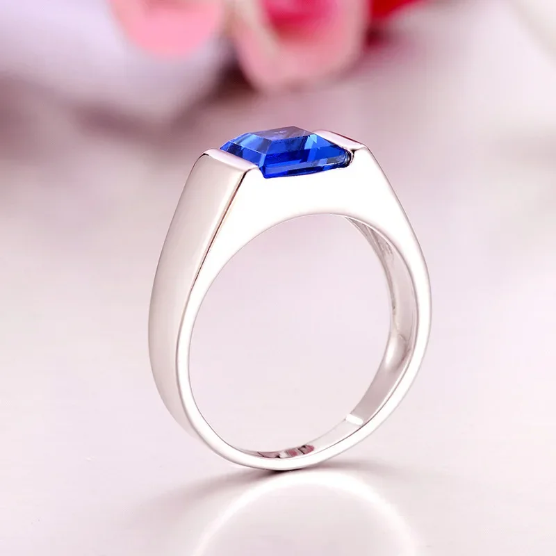 Popular Sterling Silver Color Ring Model With Clear AAA Grade CZ Hot Sale Lead & Nickel Free Ring For Men Classical Finger Ring