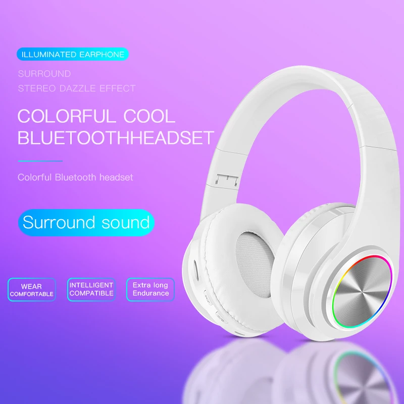 

Bluetooth Earphones Over-ear Foldable Computer Wireless Headphones Noise Cancellation HIFI Stereo Gaming Headset for iPhone