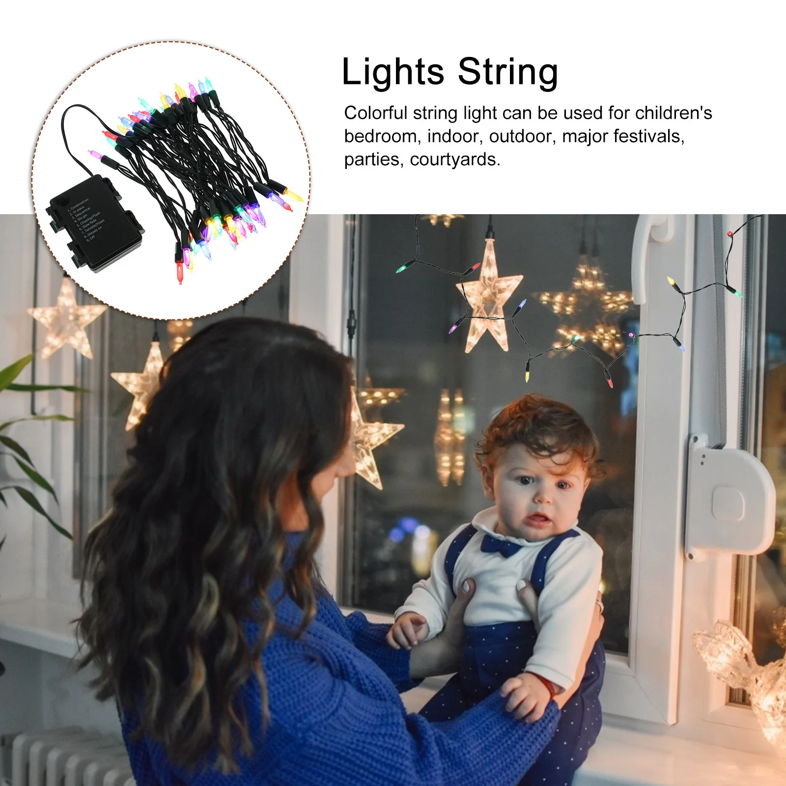 

Flexible Colorful LED String Lights Decorative Holiday Party Wedding Bedroom Valentine's Day Indoor Outdoor