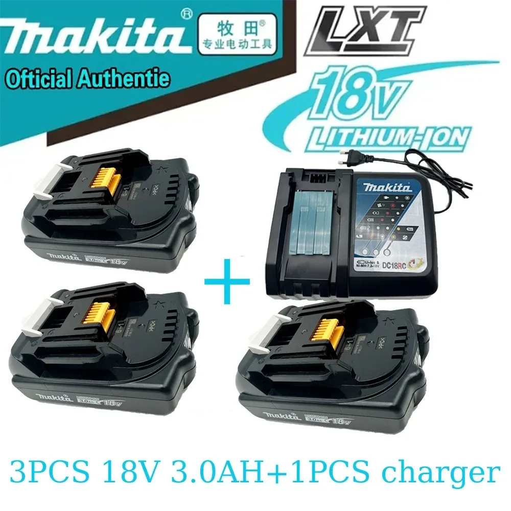 

100% оригинальная батарея Makita 18 В 3 Ач 3000 мАч BL1830B BL1850B BL1850 BL1840 BL1860 BL1815 Сменная литиевая батарея