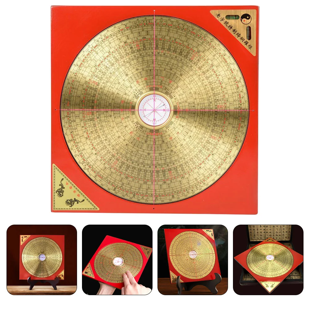 

Copper Compass Craft Portable Taoist Exquisite Chinese Small Ancient Camping Vintage Home Decor