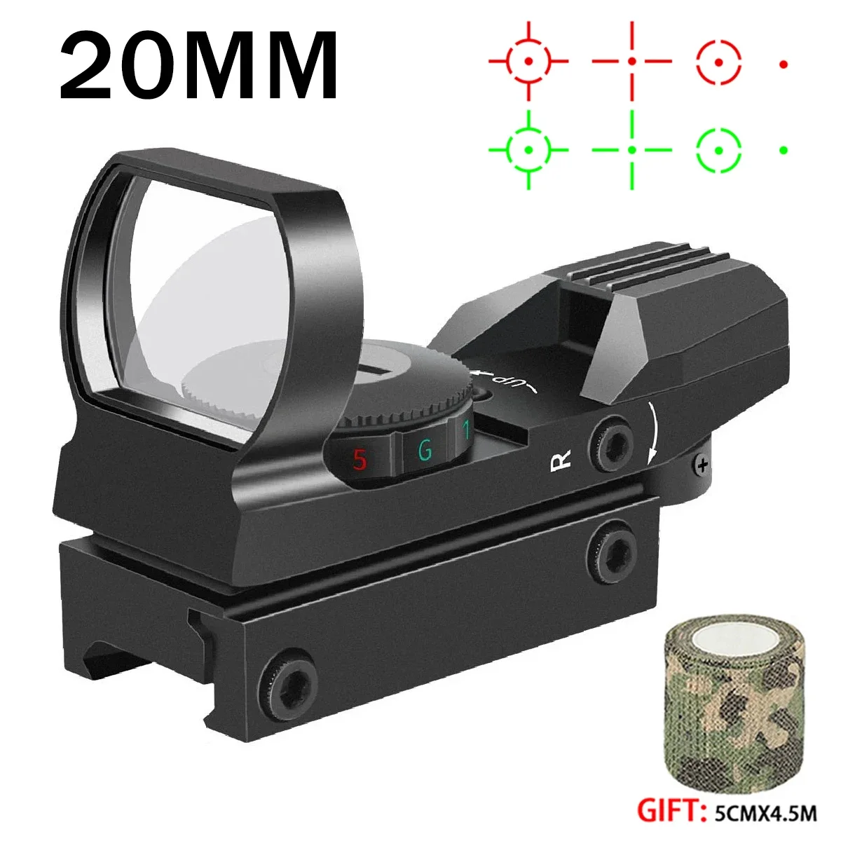 Hot Sales Serie HD101AJ HD103 1X40 Red Dot Sight Jacht Optics Sight Holografische Airsoft Sight 4 Richtkruis Reflex collimator