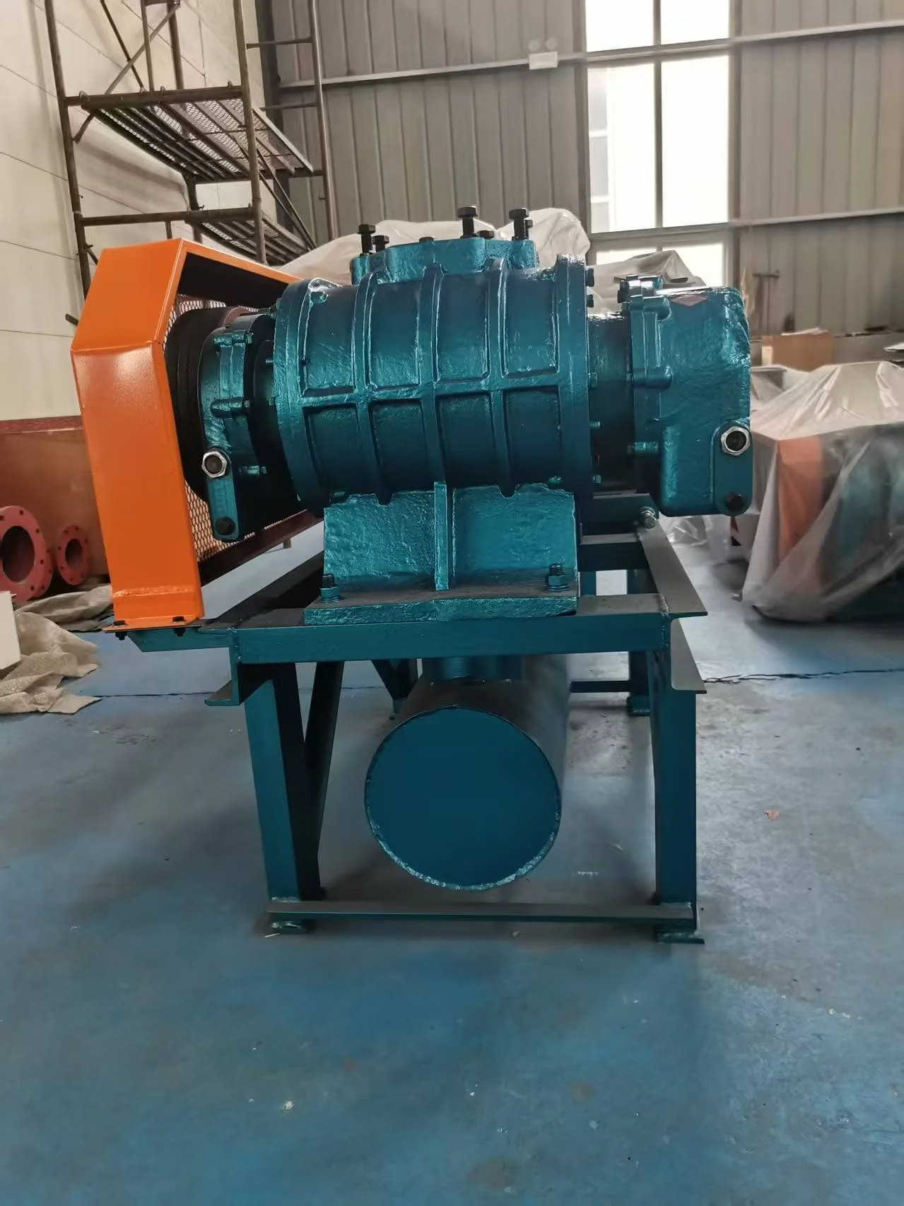 Soplador con diseño de lóbulo giratorio, aireación Industrial de alta eficiencia, hierro fundido, CA eléctrica, OEM, alta presión, silencioso, sin aceite