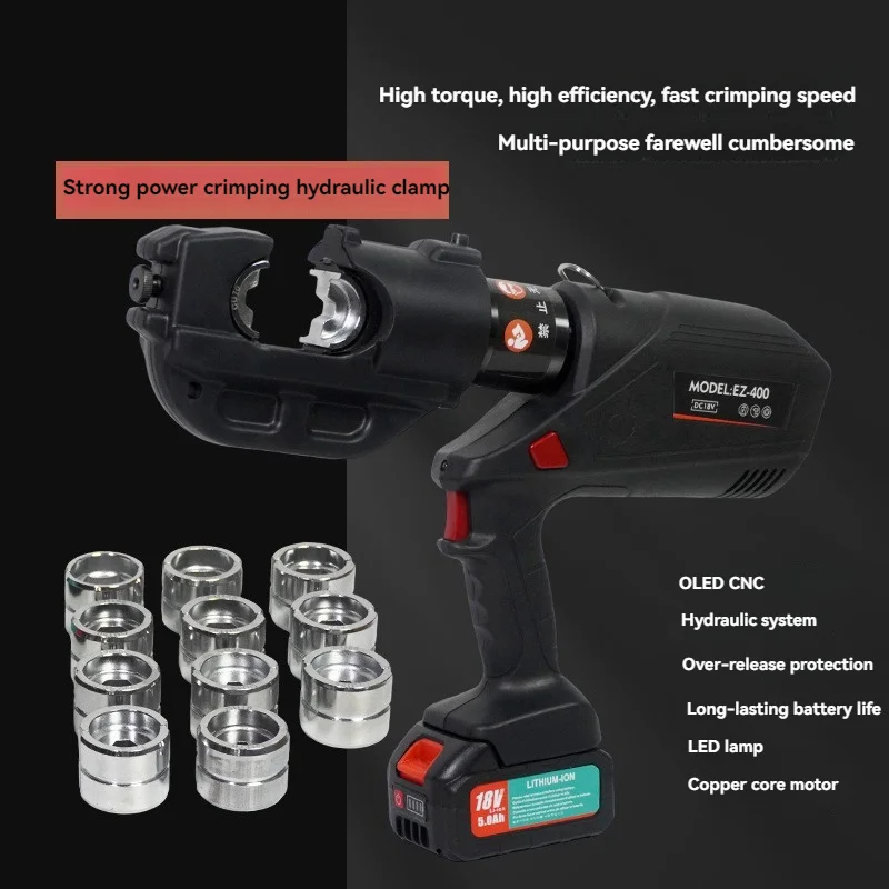

Electric Hydraulic Plier Rechargeable EZ300/EZ400 Hydraulic Pliers Electric Crimping Plier Terminal C-type Clamp