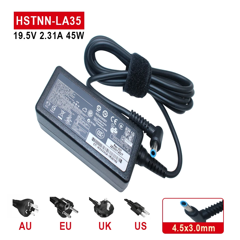 Зарядное устройство для ноутбука Dell Xps 12 13 13R 13Z 14 13-L321X 13-6928Slv Inspiron 15-19,5, 4,5 в, 3,0 А, 45 Вт, 3552 * мм