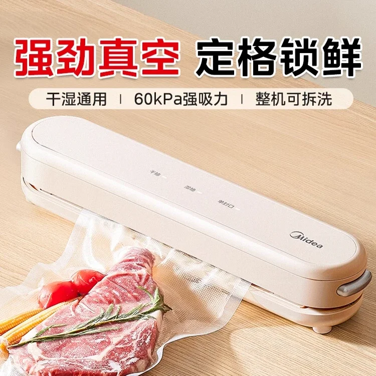

Midea Small Household Vacuum Sealing Machine for Food Packaging, Automatic Fresh-keeping Pumping Mini Plastic Sealer