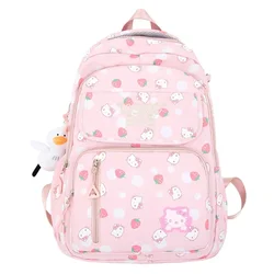 Hello Kitty Sanrio Schoolbag Primary School Student Grade 3-6 Super Lightweight Spine Protection Girl Cute Backpack