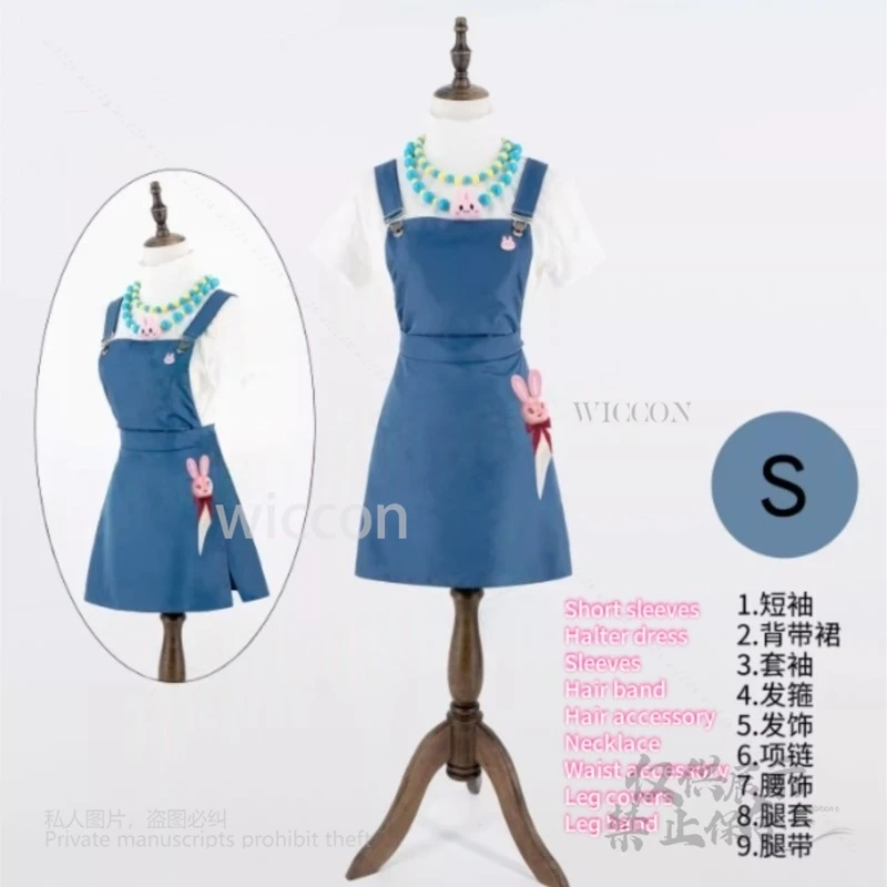 Аниме Link Click Qiaoling Косплей Костюм M.O.D MV Реквизит Шпилька Парик Милая Горничная Необычные Платья Y2K S-XL Женский Хэллоуин Индивидуальный