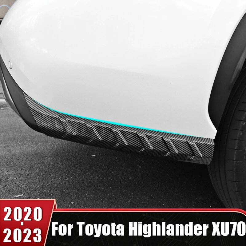 

For Toyota Highlander XU70 Kluger 2020-2022 2023 Car Rear Bumper Lip Diffuser Splitter Spoiler Scratch Protector Anti-Scratch