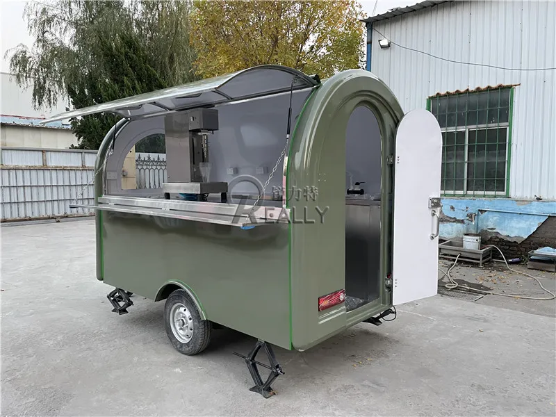 280cm /110 cala Legnth Donuts maszyna do lodów Fast Food Trailer klasyczny koszyk wózek do przewozu żywności na sprzedaż