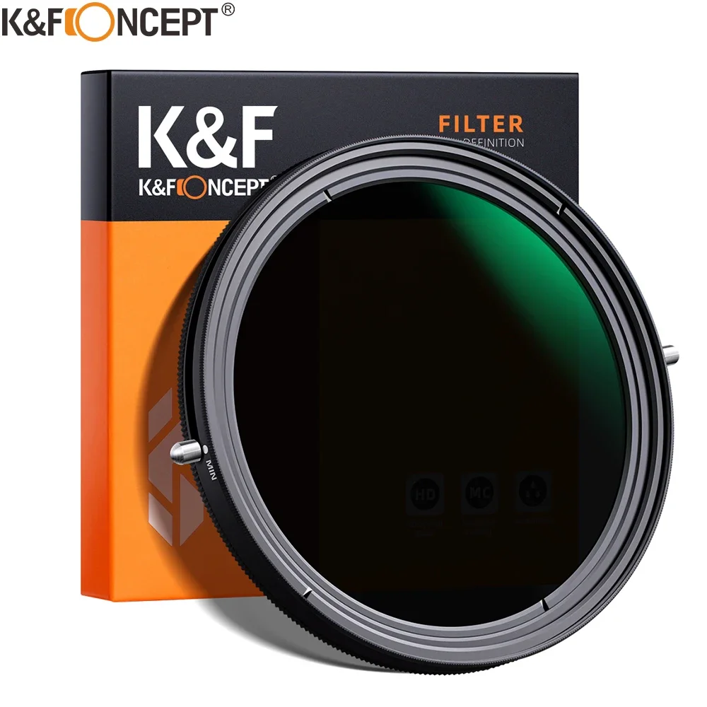 K & F KONZEPT ND2-ND32 ND CPL Filter objektiv einstellbar Zirkularpolfilter 2 in 1 Variable Filter 49mm 52mm 58mm 62mm 67mm 77mm