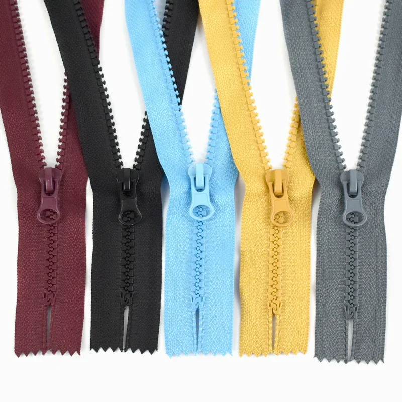 Meetee 5/10Pcs 15/20/30/40cm Close-End Zipper Tape 5# Resin Zip for Jacket Bag Pocket Zippers DIY Garment Sewing Zips Repair Kit