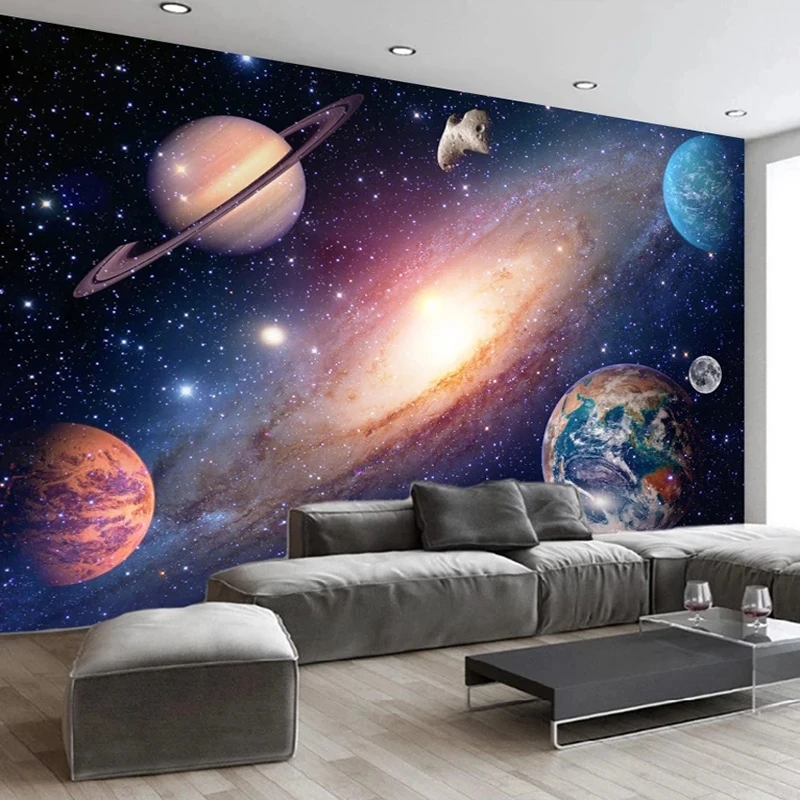Customized 3D Wallpaper Modern Universe Starry Sky Photo Mural Bedroom Home Decor Living room sofa TV background wall restaurant