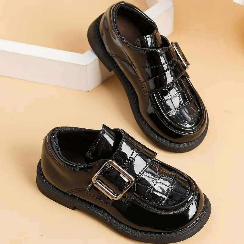 

Детские лоферы2025, осенне-зимняя новая стильная обувь на плоской подошве, Нескользящая школьная обувь в стиле ретро для девочек, модная кожаная обувь для девочек