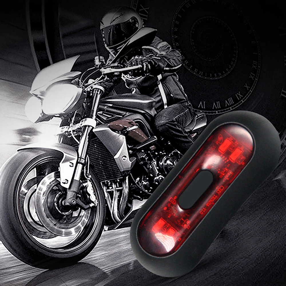 Motorcycle Helmet Light Moto Bicycle Helmet Safety Signal Warning Rear Lamp Waterproof LED Night Light Bike Taillight Universal