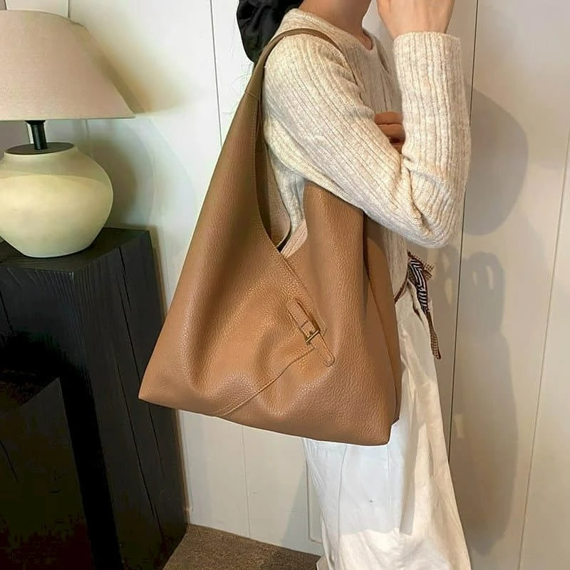

High Quality Totes for Women Large Capacity Soft PU Shoulder Bags Office Lady Shopping Luxury Bags Female 2025 New in Trendy