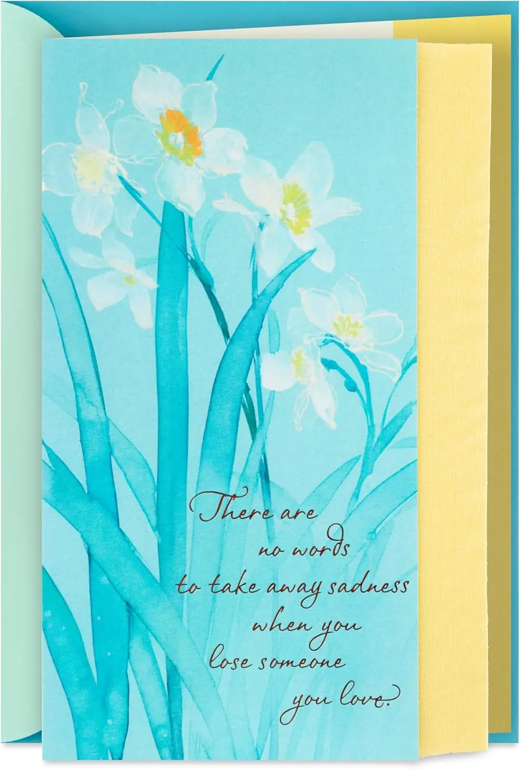 

Sympathy Card (White Flowers, Strength and Comfort