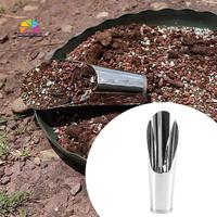 A19F-Bonsai Soil Scoop Metal 3 Pcs Set ,Stainless Steel Garden Hand Soil Scooper, Professional Bonsai Tool Kit