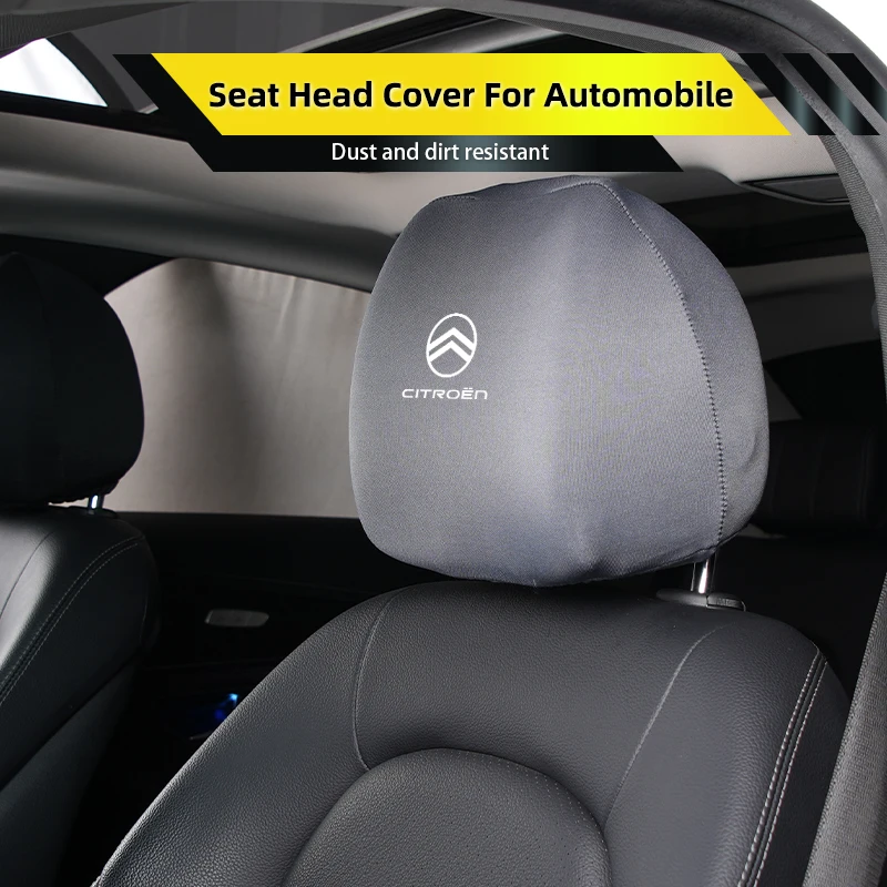 Fabric Car Headrest Cover Breathable Cloth For Citroen C4 C3 C5 C1 C2 Berlingo Celysee Cactus Picasso Aircross Grand