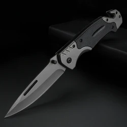 Damascus pattern outdoor folding knife pocket portable knife emergency sharp Lido function knife