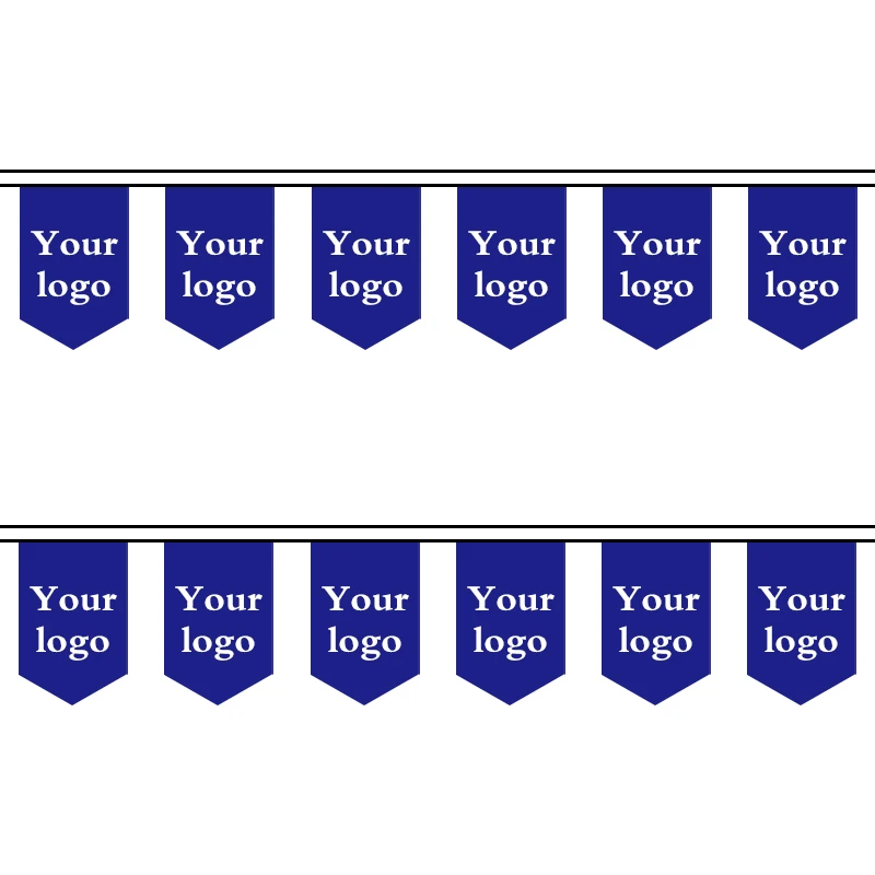 xvggdg  Customized  10 Meters Fabric Pennant Chain Bunting Birthday Party Decoration Banner Wedding Decorative Garland Flag Line - Image 2