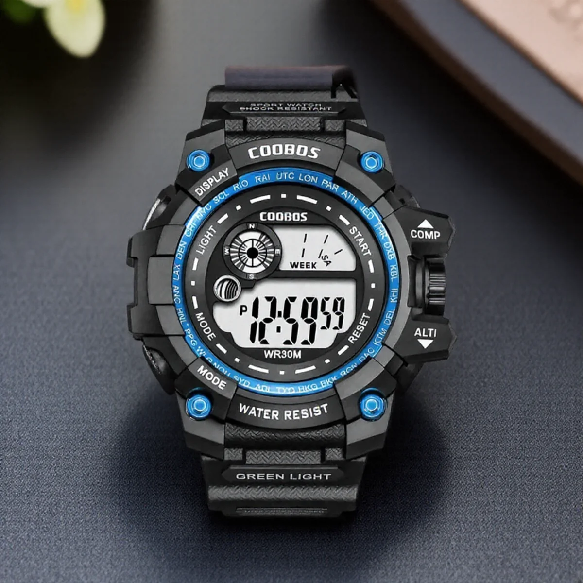 Unisex LED Digital Sports Watch Silicone Strap 30M Waterproof for Men and Women Everyday Style Wristwatch