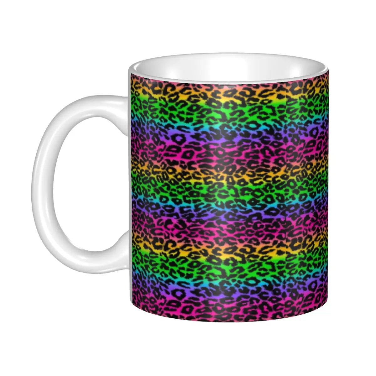 Personalized DIY Leopard Print Ceramic Mugs Coffee Cup Creative Present