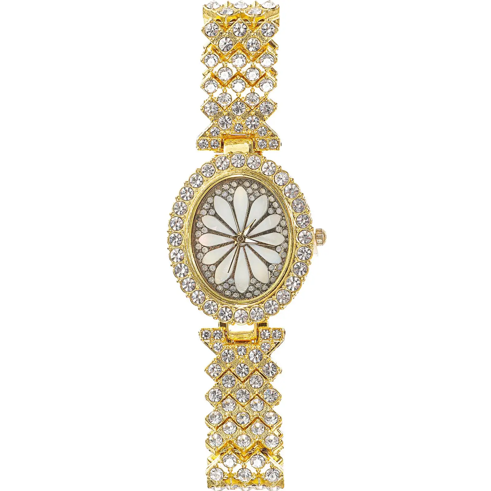 

Ladies Watch Elegant Rose Gold Quartz Wrist Watch Rhinestone Embellished Fashion Women Watches Adjustable Strap Decorative