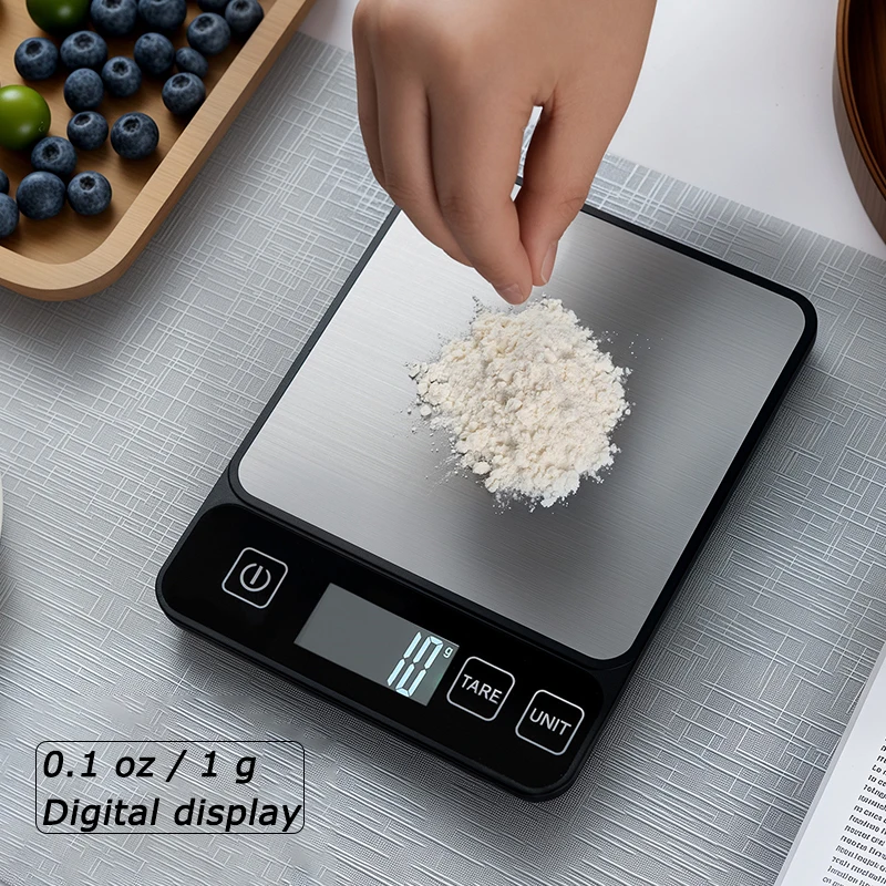 ميزان مطبخ 10 كجم، شاشة LCD رقمية، ميزان طاولة إلكتروني، موازين وزن جرام للخبز، ميزان طعام صحي شخصي