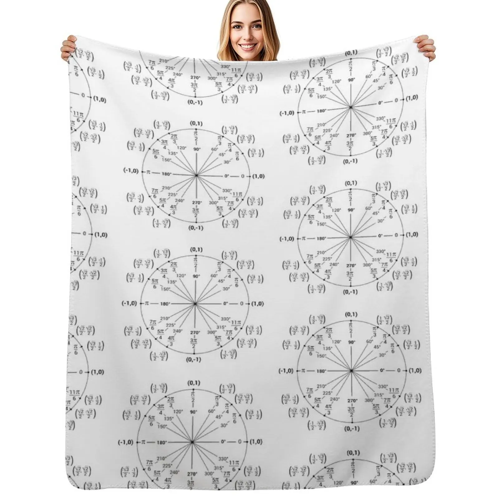 Unit Circle Nerdy Math Guide Throw Blanket halloween Flannel Winter beds heavy to sleep decorative Furrys Blankets