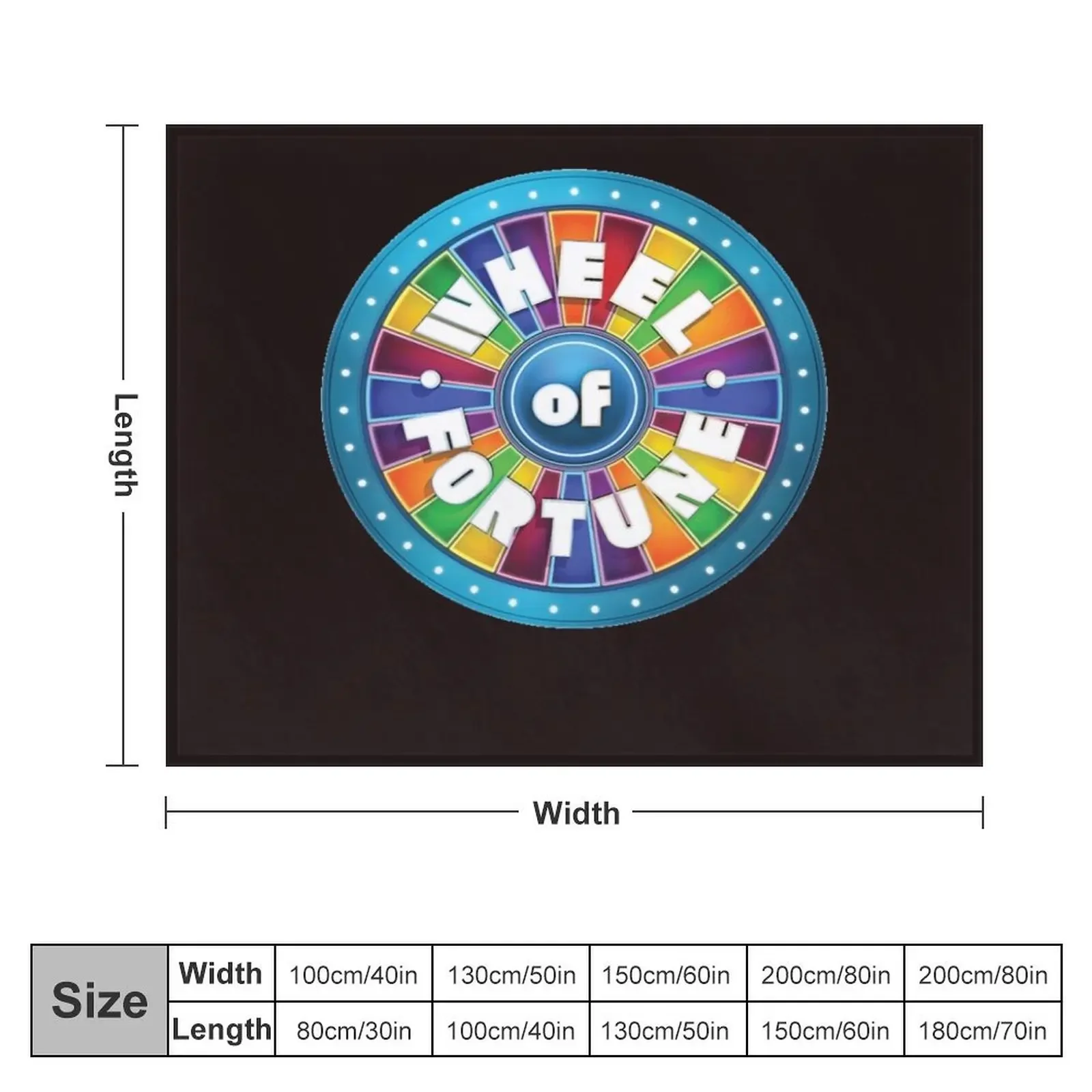 Wheel of Fortune Throw Blanket Plush Blankets For Bed Sofas Blankets