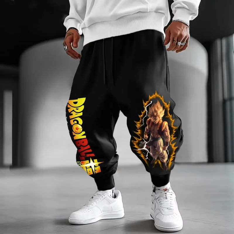 

2025 Dragon Ball Animation Peripheral Pure Cotton Loose Comfortable Trousers Men's and Women's Hip Hop Sports Leggings