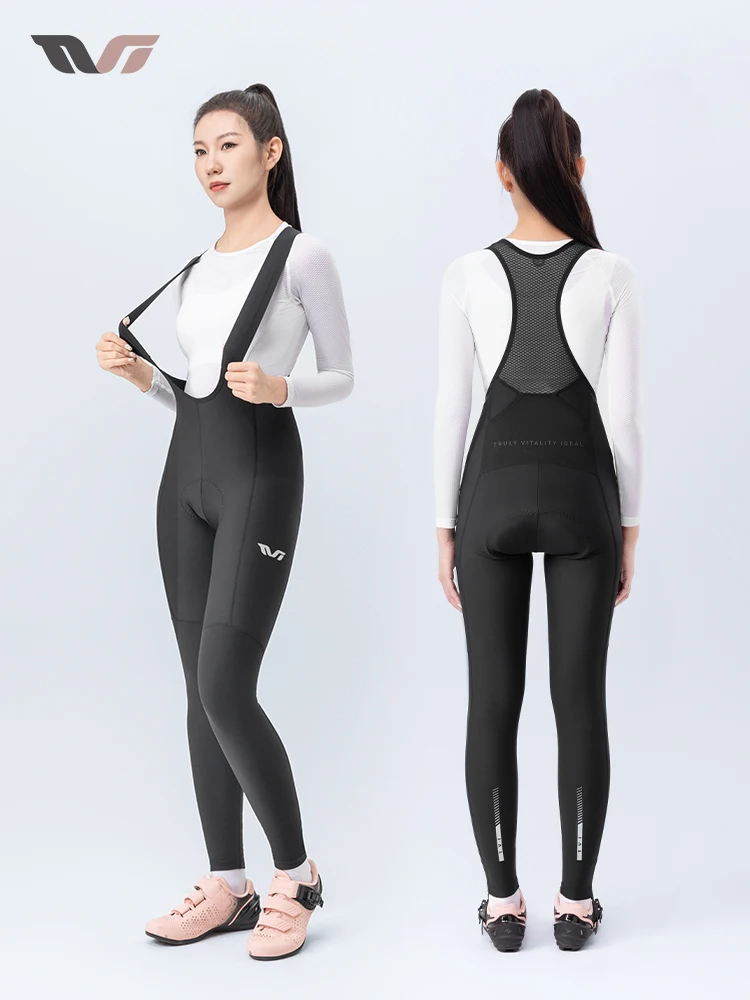 AliExpress ROCKBROS Women Bicycle Bib Pants Winter Autumn Fleece Warm Bike Long Pants Sportswear Female MTB Road Cycling Tights Trousers
