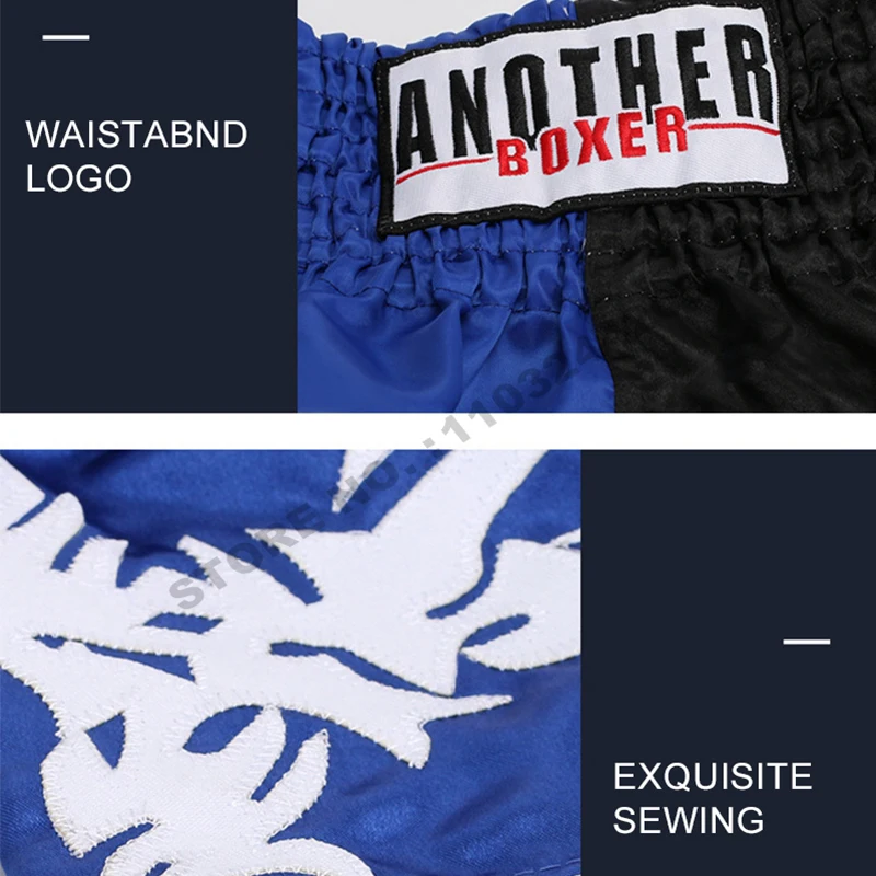 กางเกงมวยไทยสำหรับผู้ชาย ผู้หญิง เด็ก แบบสีตัด กางเกงชกมวยแห้งเร็ว กางเกงคิกบ็อกซิ่งสำหรับออกกำลังกาย ฝึกซ้อม MMA ต่อสู้ในกรง MMA