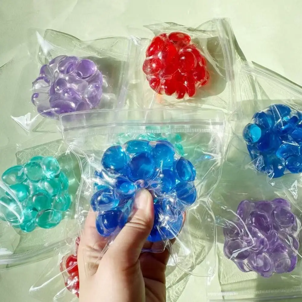 Simulation Transparent Crunchy Squeeze Toy Elastic Super Soft Slow Rebound Pearls Toy Colorful Creative Pearls Squeeze Toy