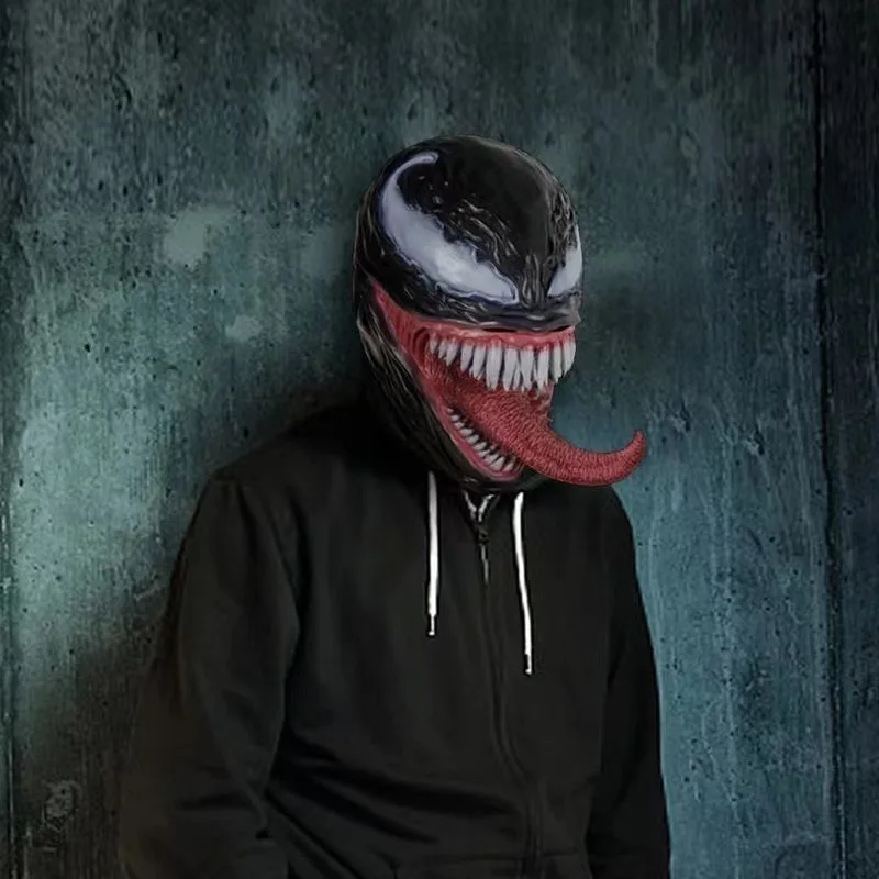 Halloween Costume Party Haunted House Prank Prop Long Tongue Latex MasksHorror Monster Mask Superhero Movie Cosplay Head Cover